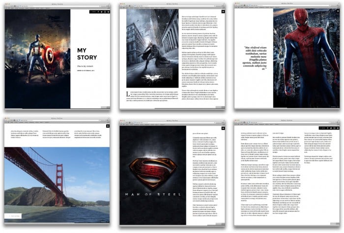 Pages generated by Storyform on a desktop