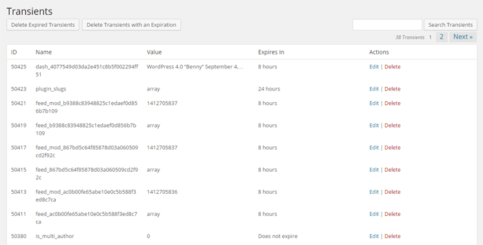 Transients Manager