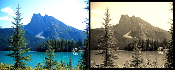Before and after photo example of POWr Photo Filter