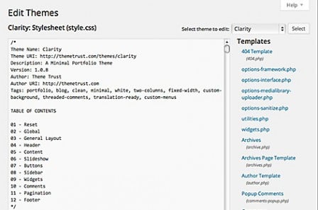 If you don't mind not having backups, you can edit the files in the WordPress Editor window.