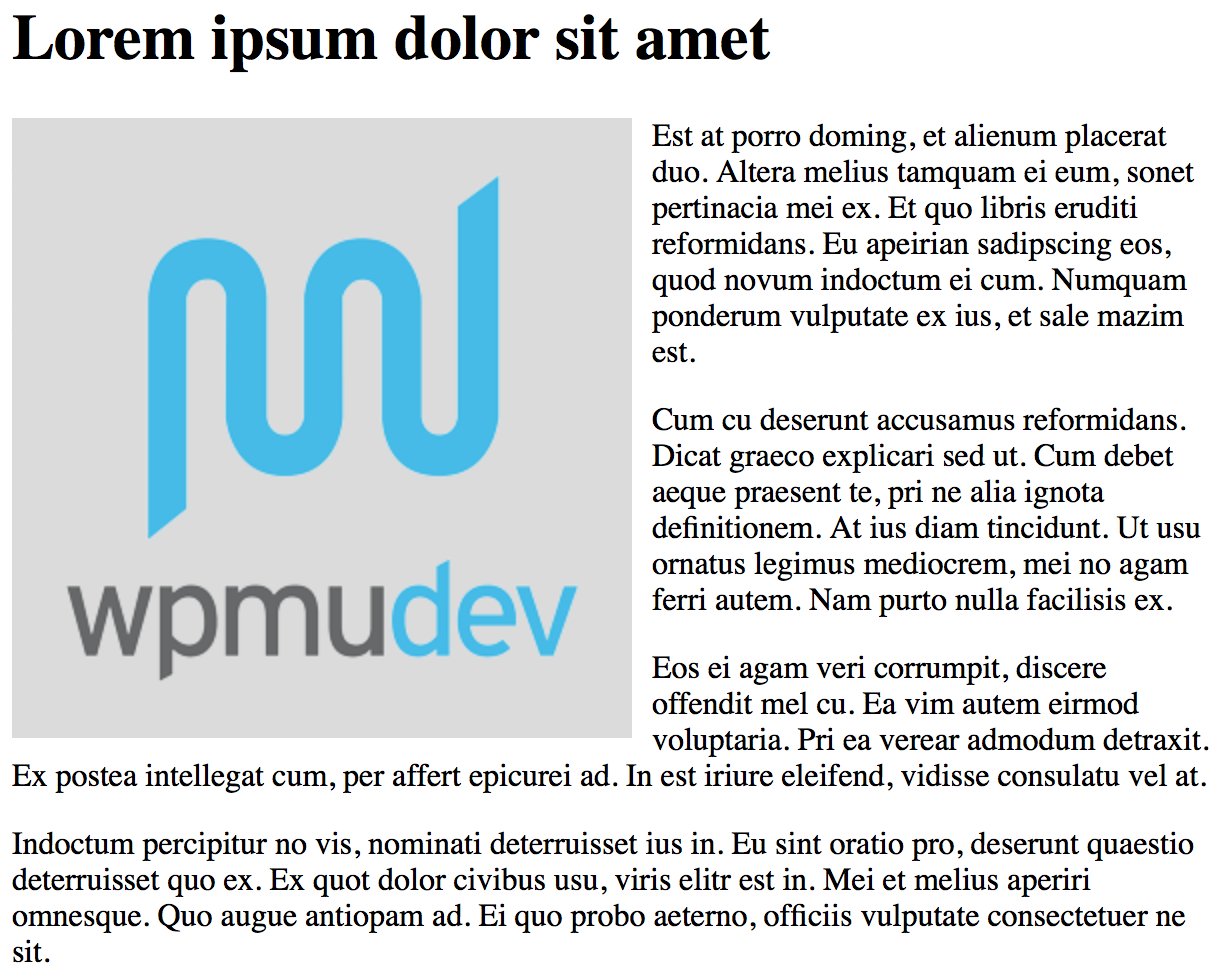 CSS align left