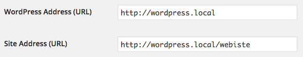 WordPress URL boxes