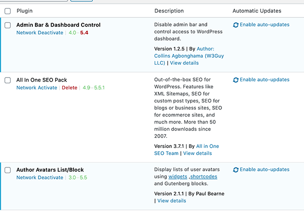 Image of plugins that are and aren't compatible.