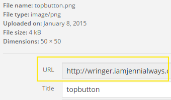 Make a note of your button image's URL in your media library