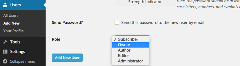 User roles