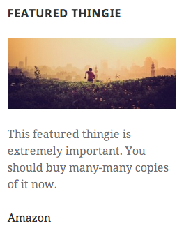 Featured Content Widget With Image
