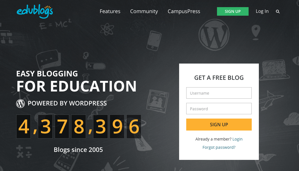 Edublogs is the largest free blogging service for education in the world – and runs on Multisite.