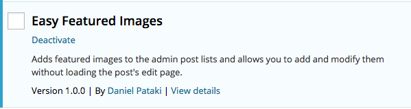 Easy Featured Image Plugin List