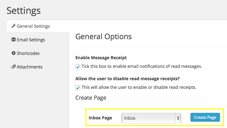 Private Messaging settings