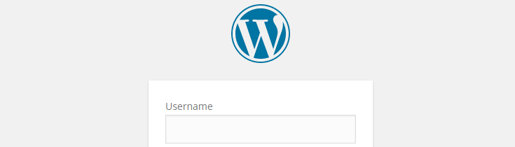 The WordPress login page.