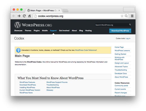 Don't reinvent the wheel! The Codex is the first place you should look for detailed information about WordPress.