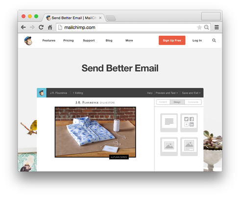 Mailchimp is a great service for organizing your mailing lists.