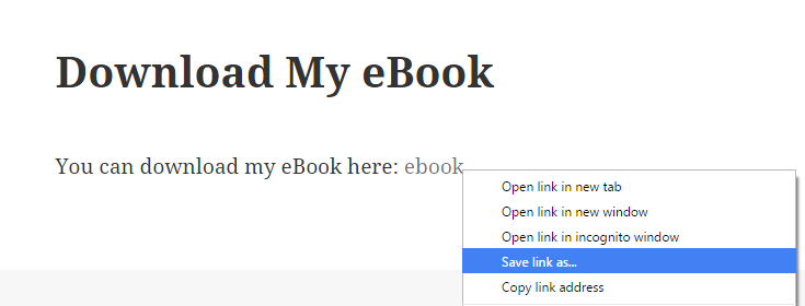 File Downloads Save As