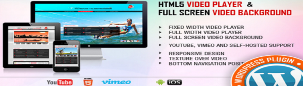 Video Player & FullScreen Video Bgd. - WP Plugin image
