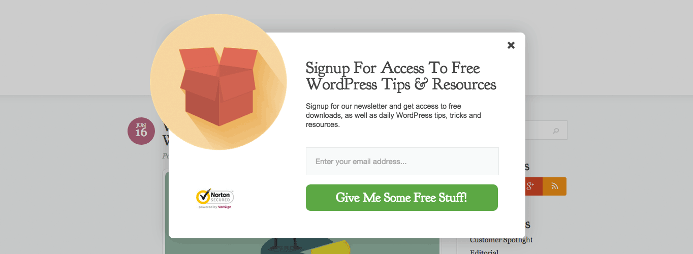 Sign up for free downloads. But what kind of downloads, I wonder?