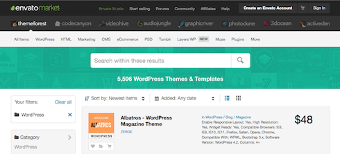 With over 5,500 themes on Themeforest, it's easy to get bogged down by the selection.
