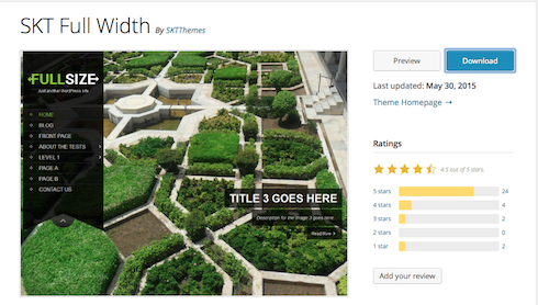 Listings in the theme directory can tell you a lot about a potential theme.