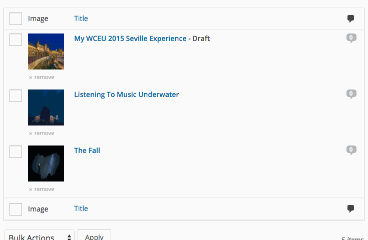 Old And New List Experience