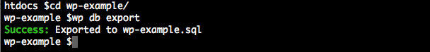 Export database success