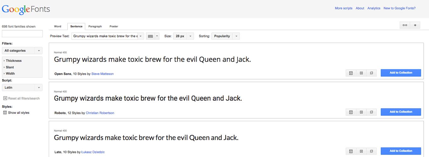 Google fonts are open source and free to use.