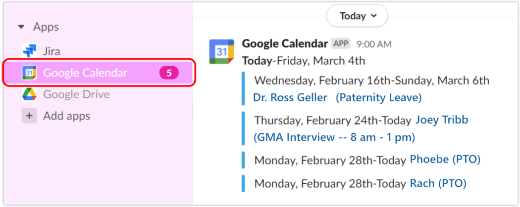 Google calendar