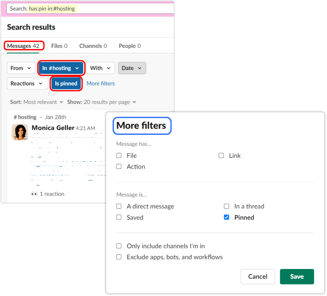 Advanced Search in Slack