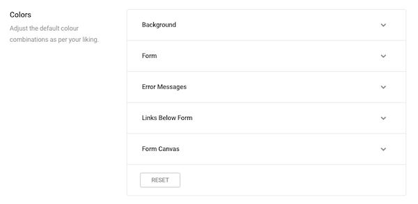 adjust the colors of your login page