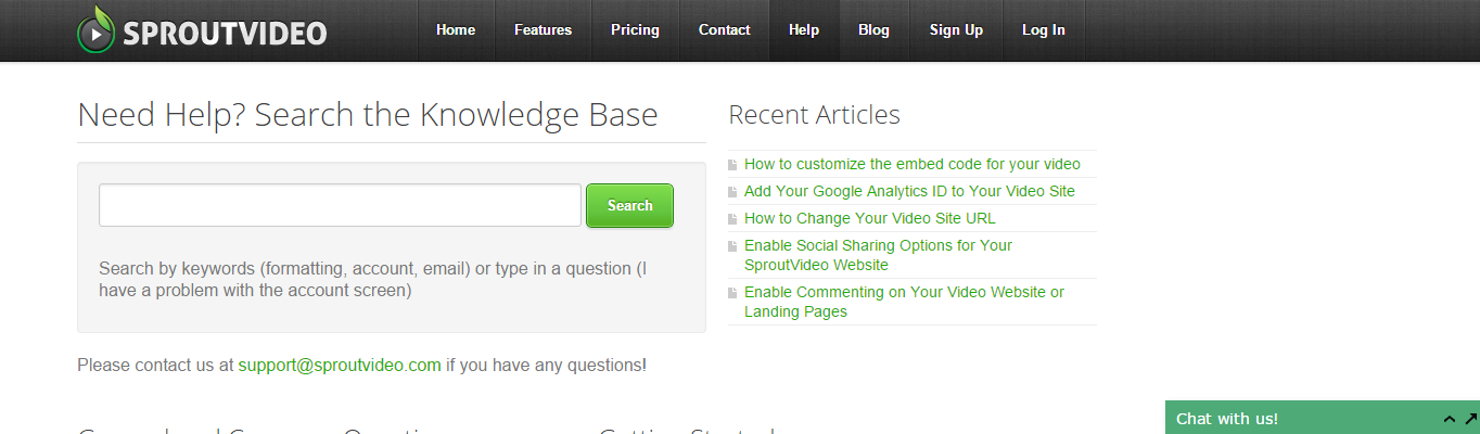 Help page