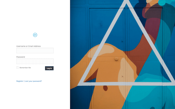 A look at a unique login page