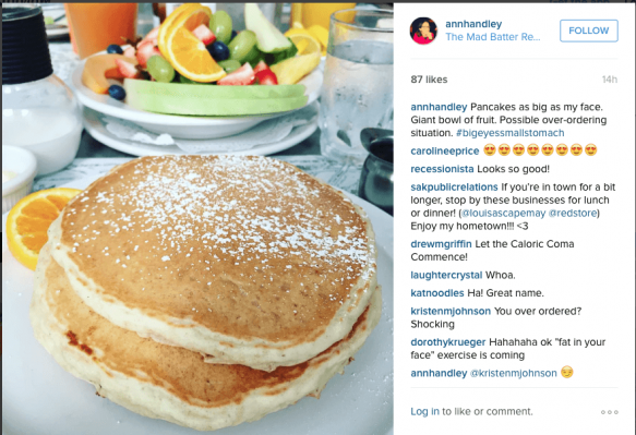 Handley's Instagram feed offers a behind-the-scenes look at her life.