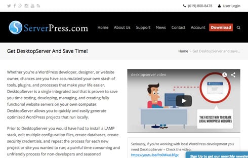 DesktopServer is a great option for setting up a localhost environment for WordPress.