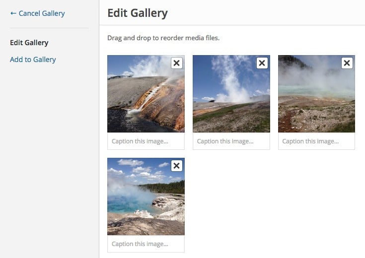 A WordPress gallery