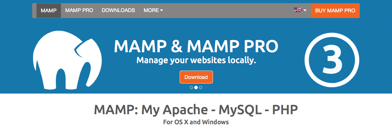 MAMP website