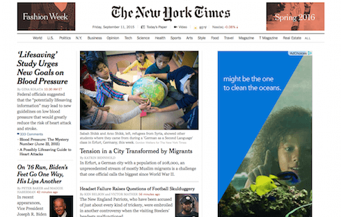 The New York Times is a classic example of a subscription-based online periodical.