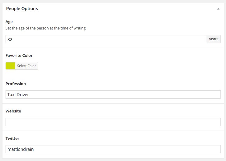 Person options