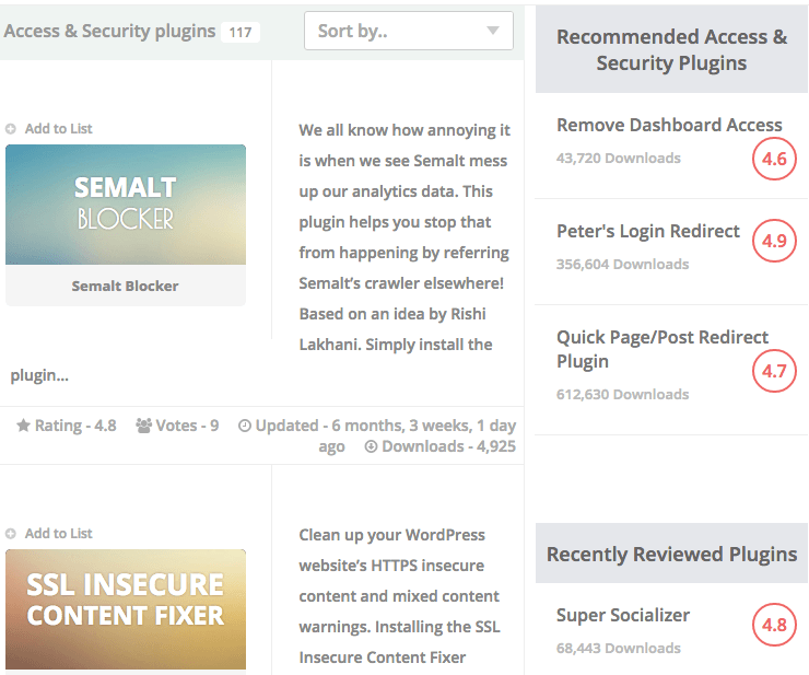 Recommended and reviewed listings