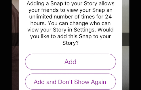 Make your Snaps more widely available with the Story feature.