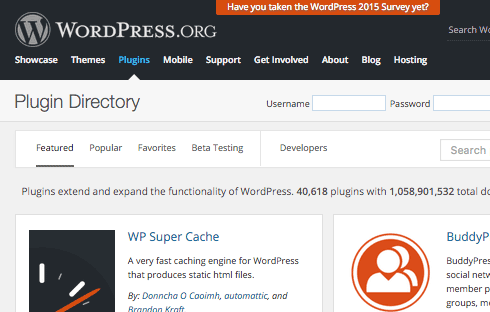 The WordPress Plugin Directory hosts more than 40,000 plugins.