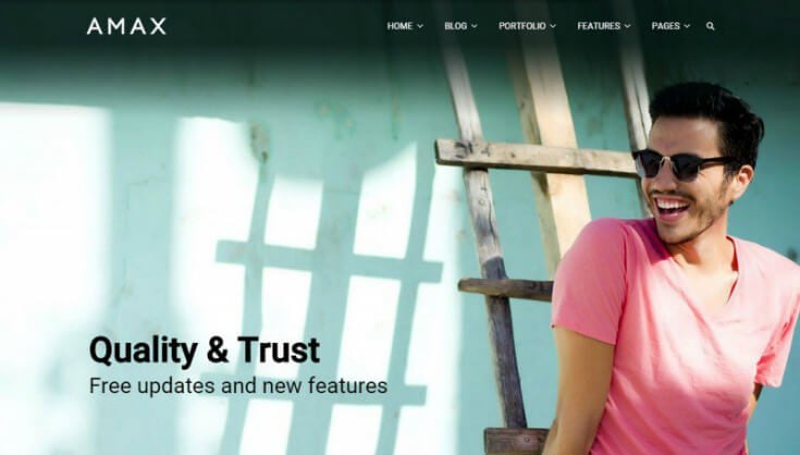 Responsive and easy to use AMAX WordPress theme