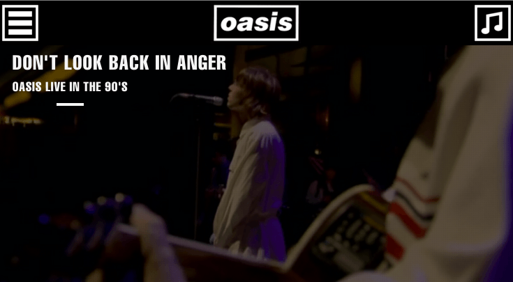 Mobile version of Oasis sticky header.