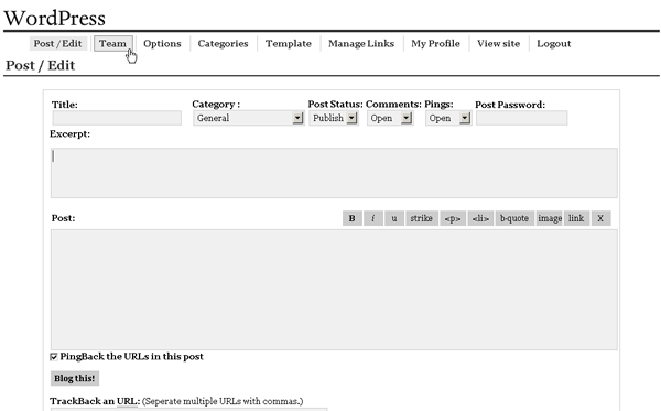 WordPress circa 2003.