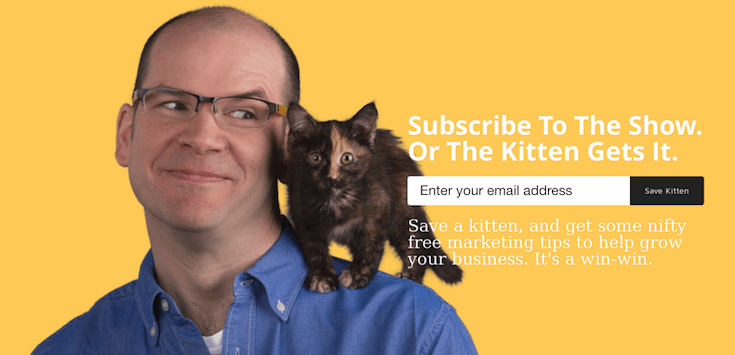 HelpMyBusiness uses a playful approach on its welcome mat.