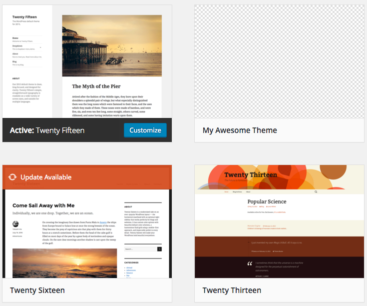 Our new empty theme