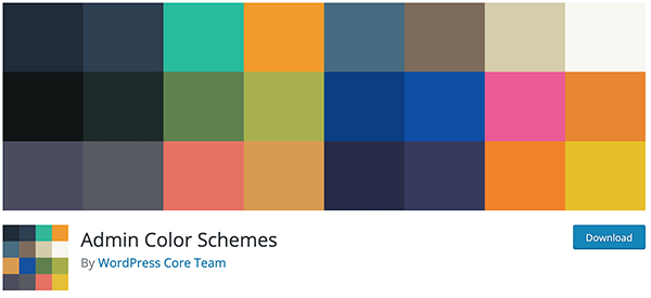 Admin Color Schemes