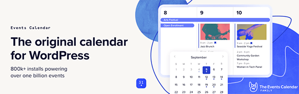 Events calendar header.
