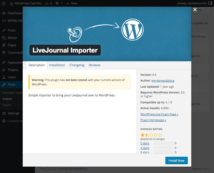 The LiveJournal importer plugin.