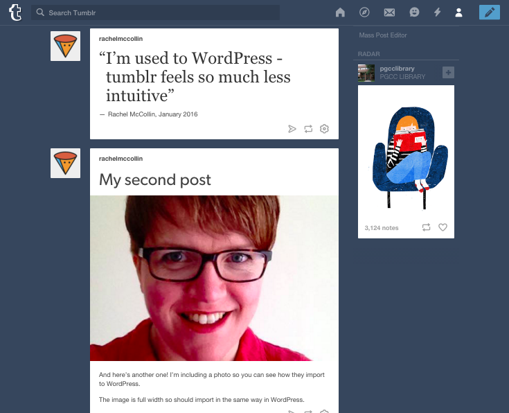 My Tumblr blog.