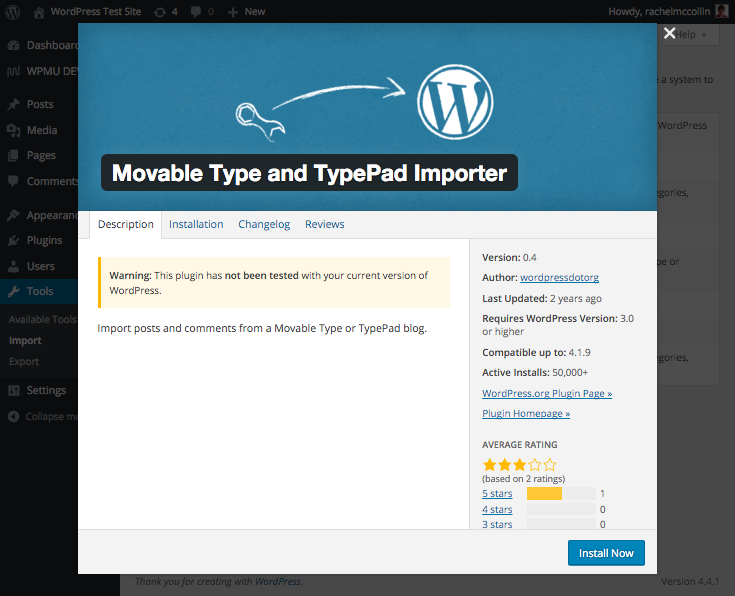 Movable Type and TypePad use the same importer.