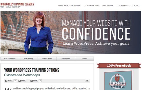 Emily Journey is a successful WordPress trainer.
