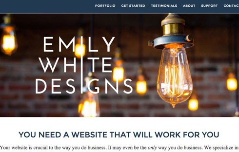 Emily White owns the aptly named agency Emily White Designs.